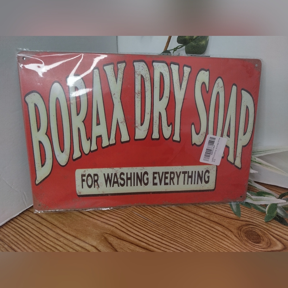 Vintage Borax Dry Soap Sign